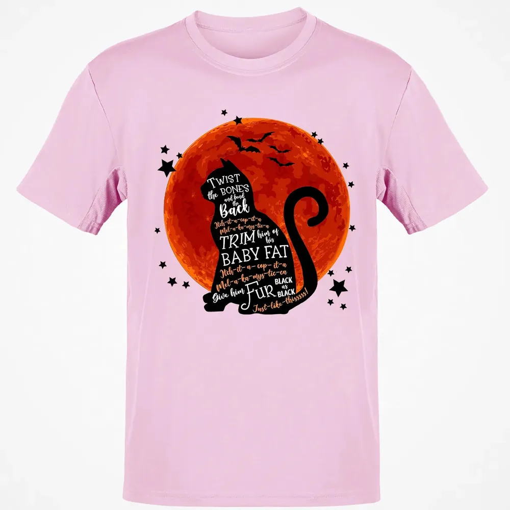 Black Cat Halloween Moon Classic Unisex T-Shirt - 6
