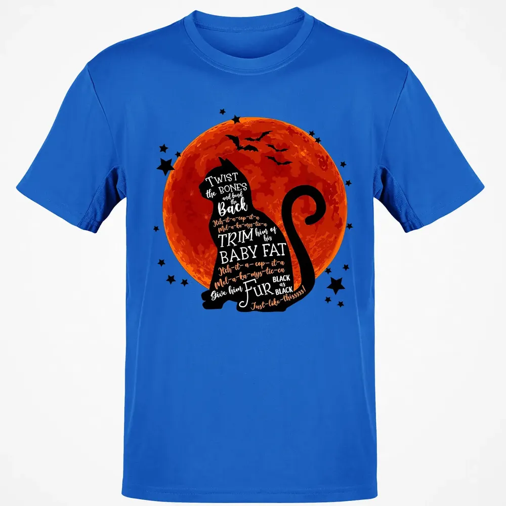 Black Cat Halloween Moon Classic Unisex T-Shirt - 12
