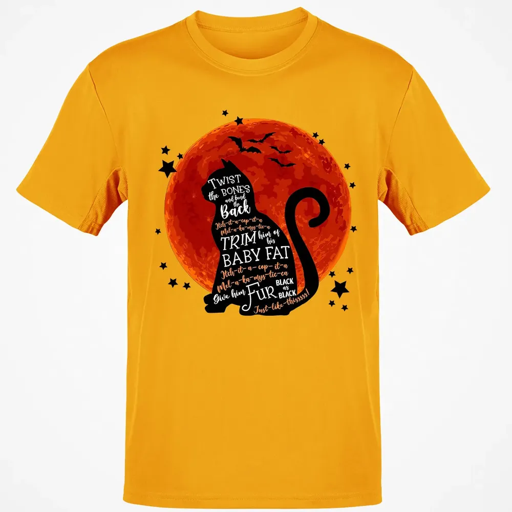 Black Cat Halloween Moon Classic Unisex T-Shirt - 5