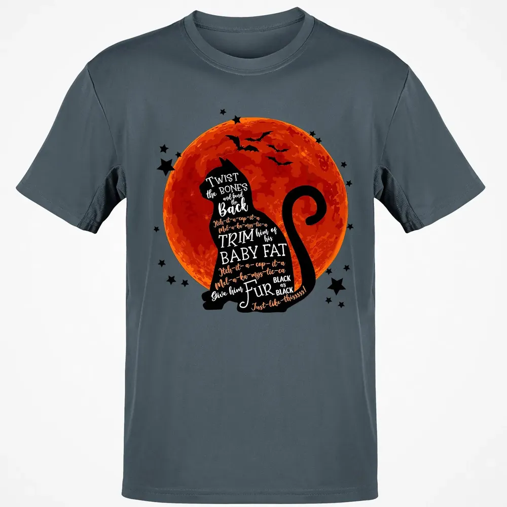 Black Cat Halloween Moon Classic Unisex T-Shirt - 4