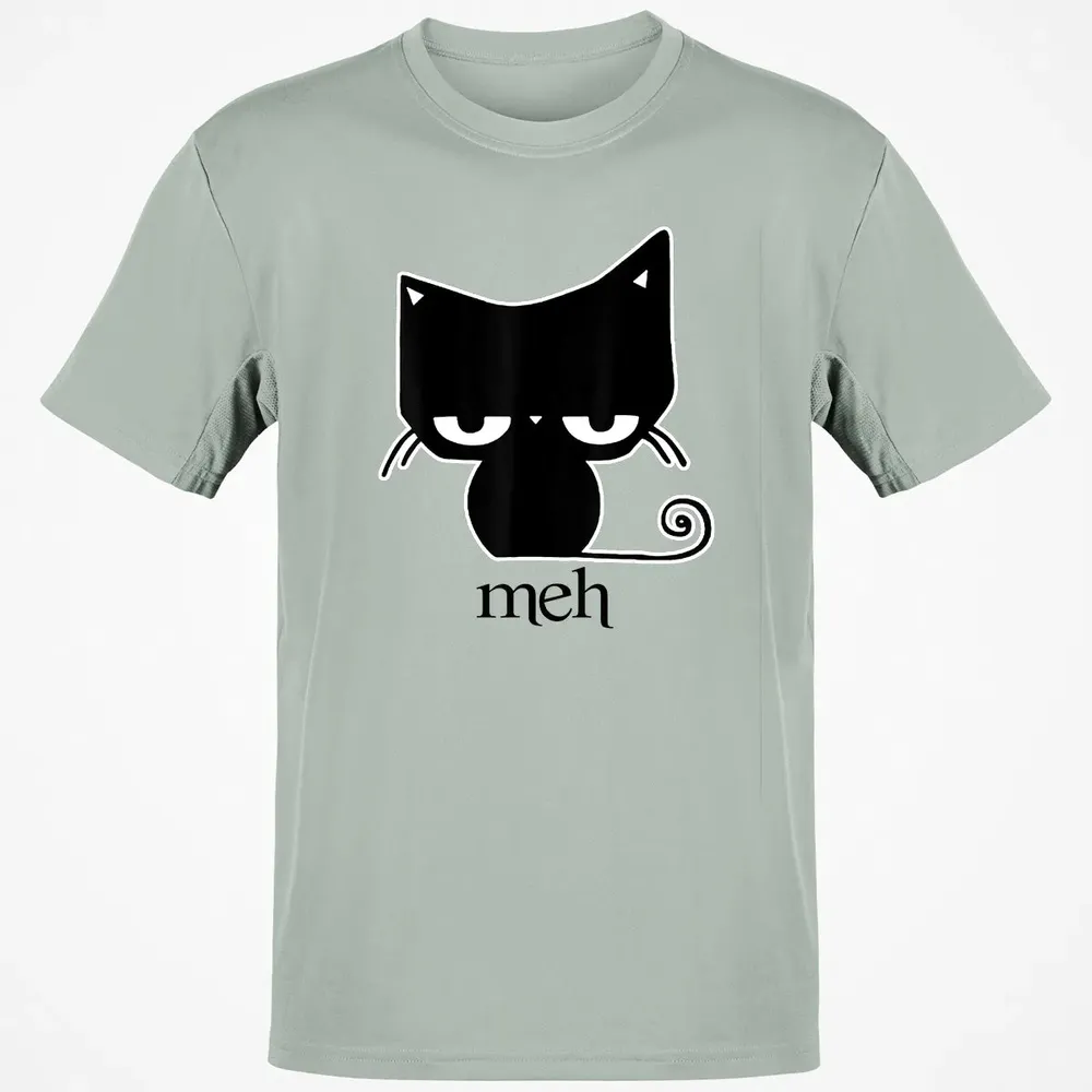 Cat funny  Meh Black Cat Classic Unisex T-Shirt - 3