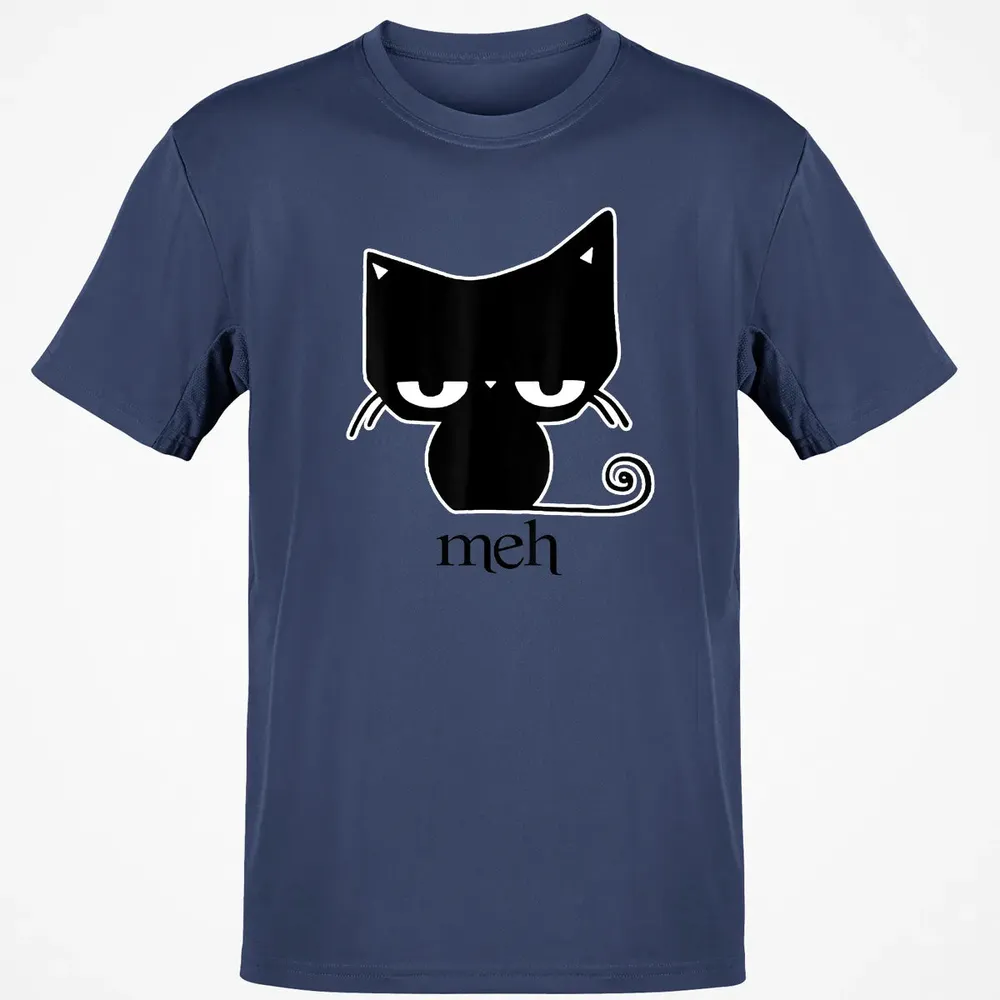 Cat funny  Meh Black Cat Classic Unisex T-Shirt - 8