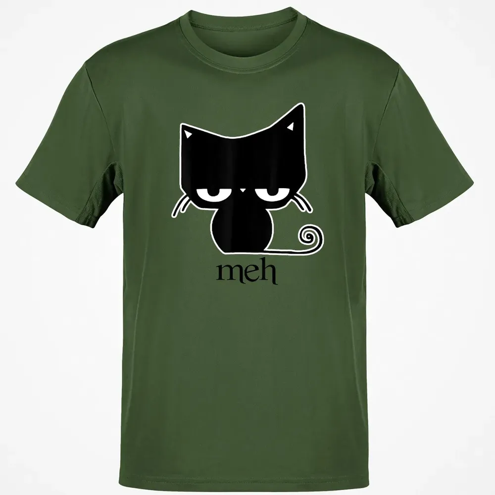 Cat funny  Meh Black Cat Classic Unisex T-Shirt - 7