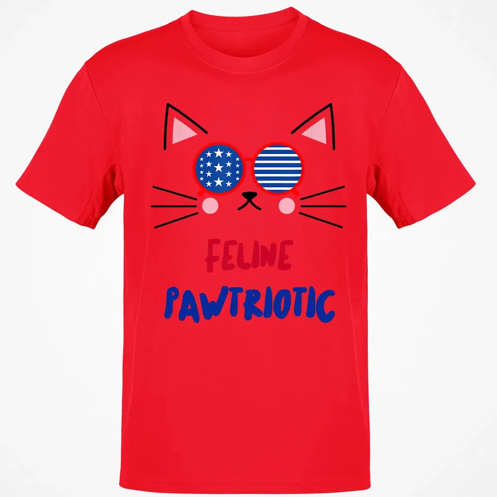 Feline Pawtriotic Classic Unisex T-Shirt - 11