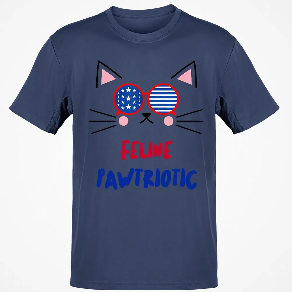 Feline Pawtriotic Classic Unisex T-Shirt - 8