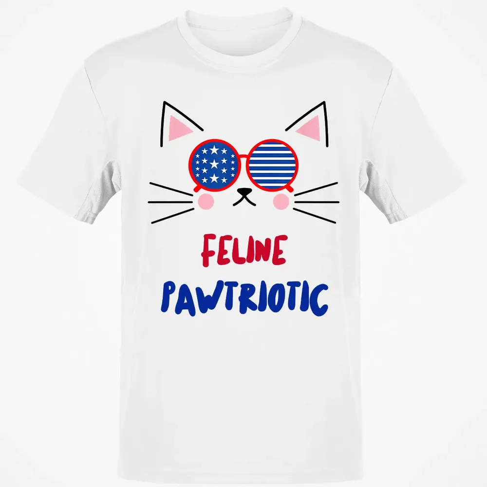 Feline Pawtriotic Classic Unisex T-Shirt - 13