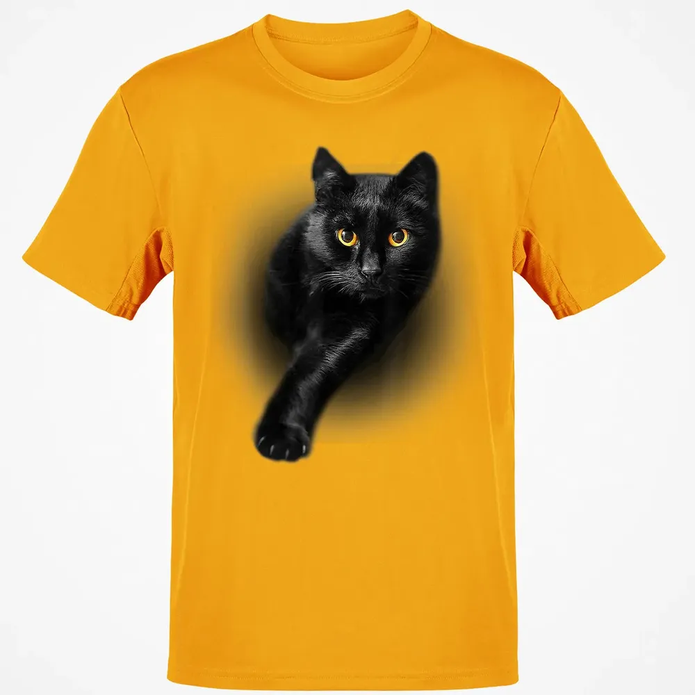 Black Cat Yellow Eyes  Cats   Gifts Classic Unisex T-Shirt - 5