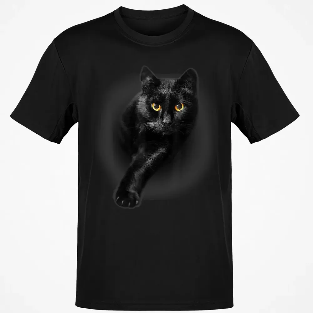 Black Cat Yellow Eyes  Cats   Gifts Classic Unisex T-Shirt - 2