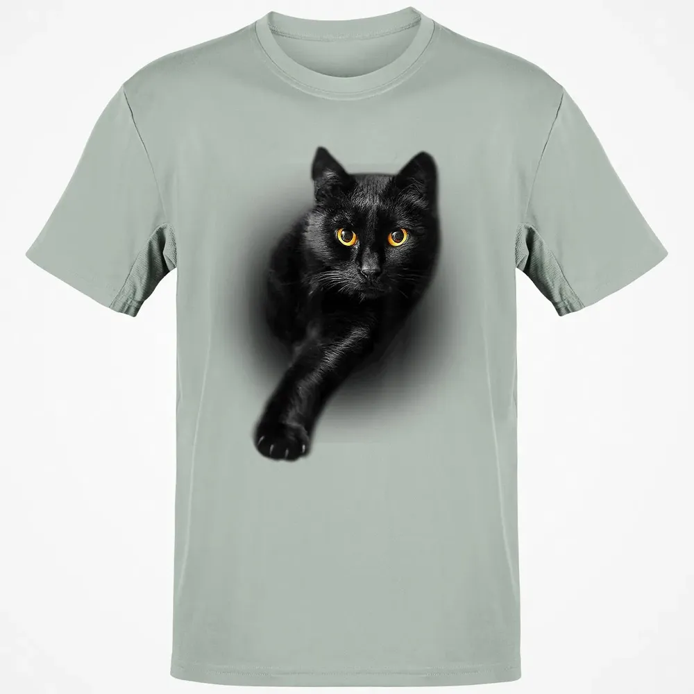 Black Cat Yellow Eyes  Cats   Gifts Classic Unisex T-Shirt - 3
