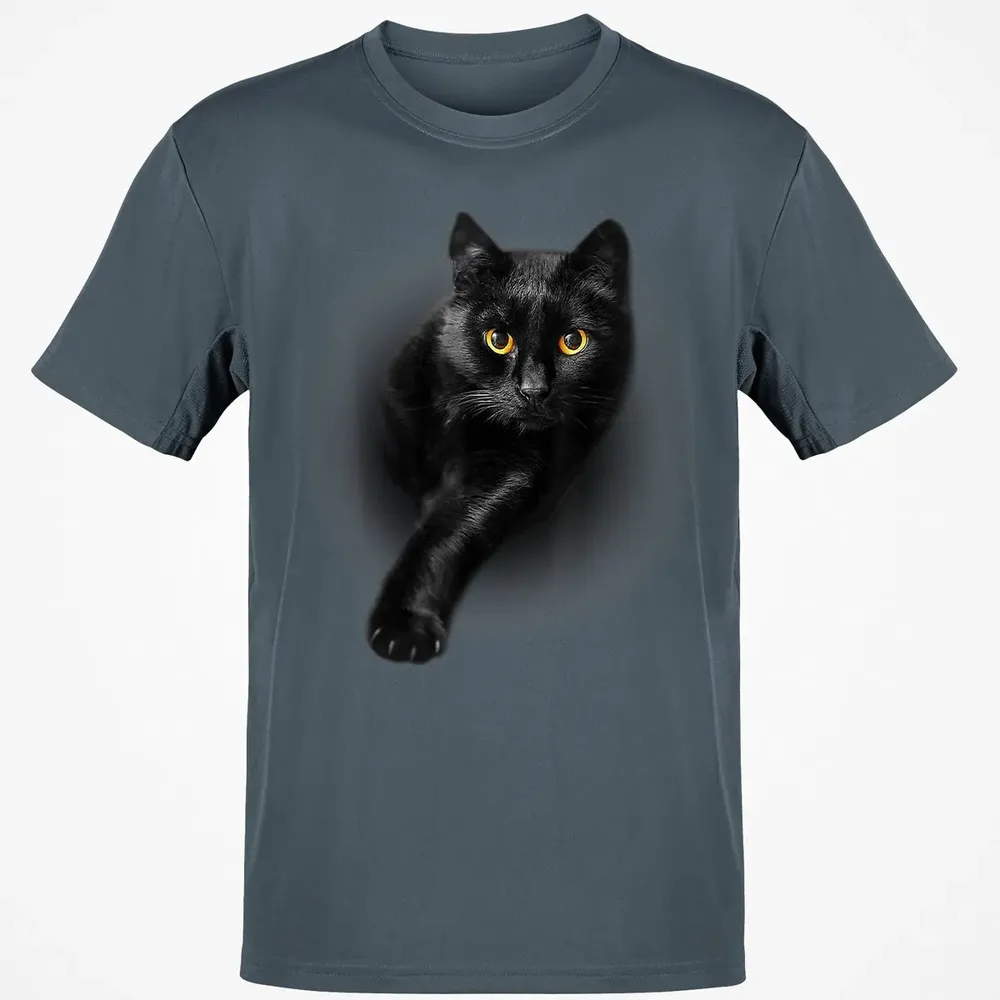 Black Cat Yellow Eyes  Cats   Gifts Classic Unisex T-Shirt - 4