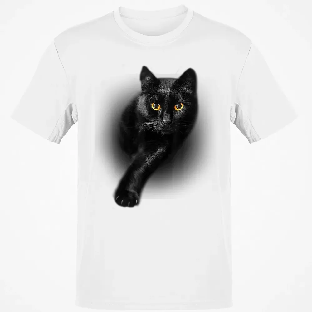 Black Cat Yellow Eyes  Cats   Gifts Classic Unisex T-Shirt - 13
