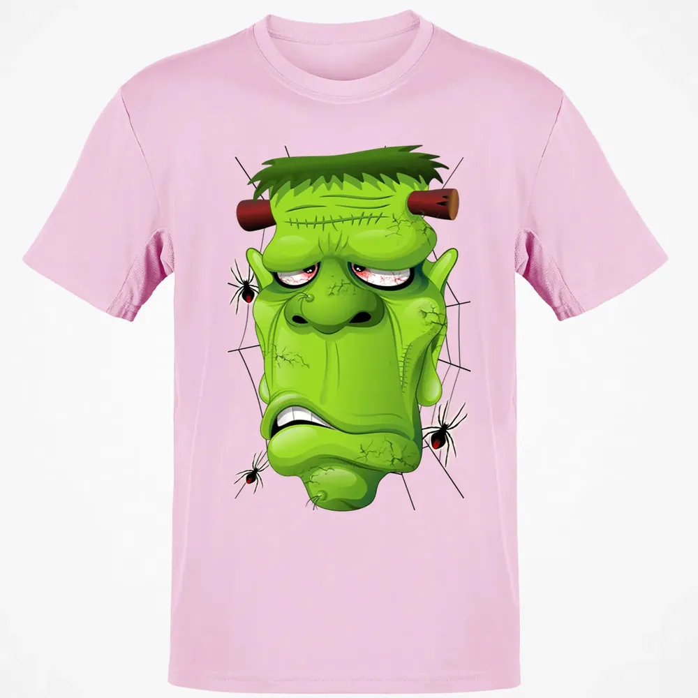 Frankenstein Ugly Portrait and Spiders Classic Unisex T-Shirt - 6