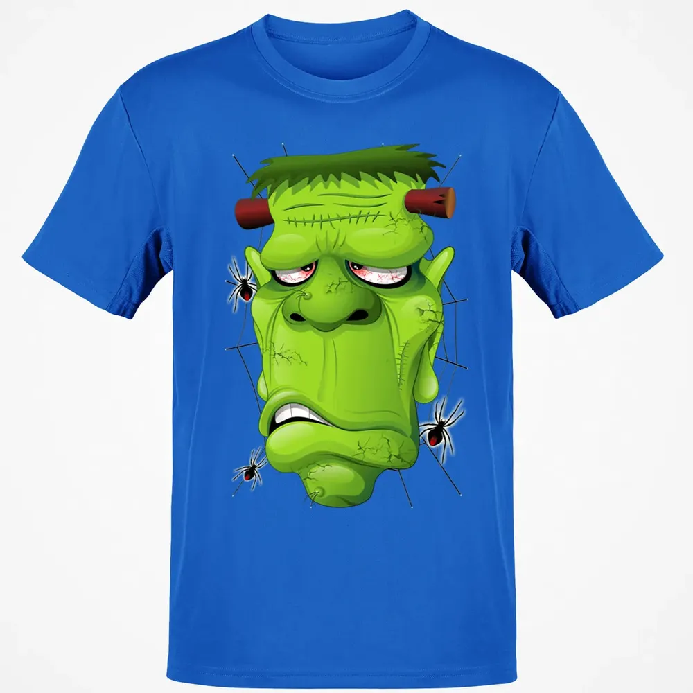 Frankenstein Ugly Portrait and Spiders Classic Unisex T-Shirt - 12