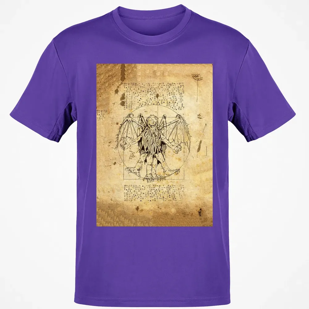 Cthulhu Vitruvian Classic Unisex T-Shirt - 10