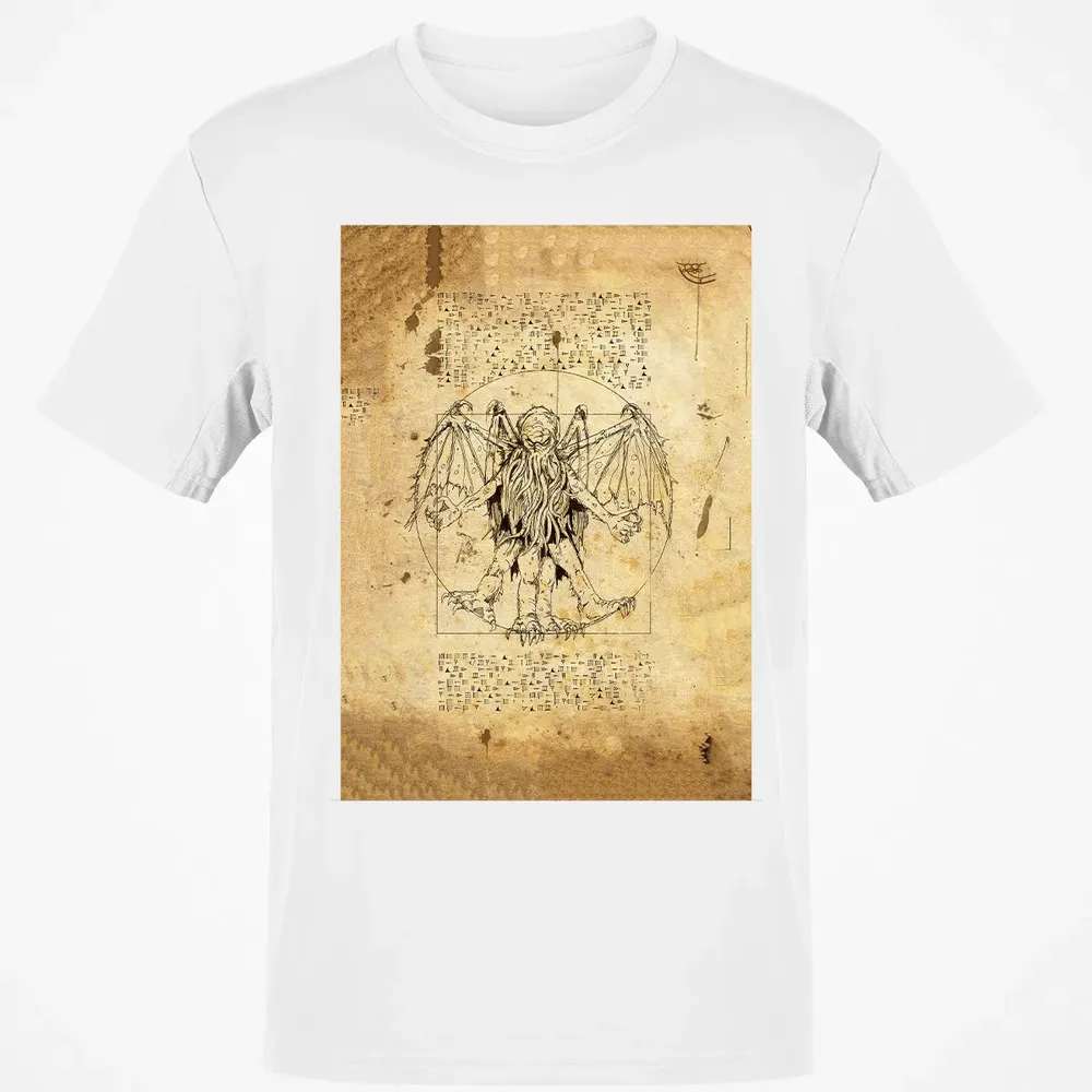 Cthulhu Vitruvian Classic Unisex T-Shirt - 13