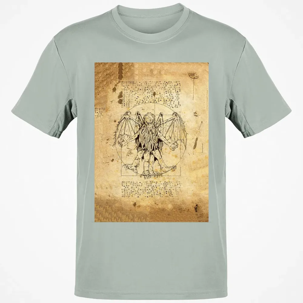 Cthulhu Vitruvian Classic Unisex T-Shirt - 3