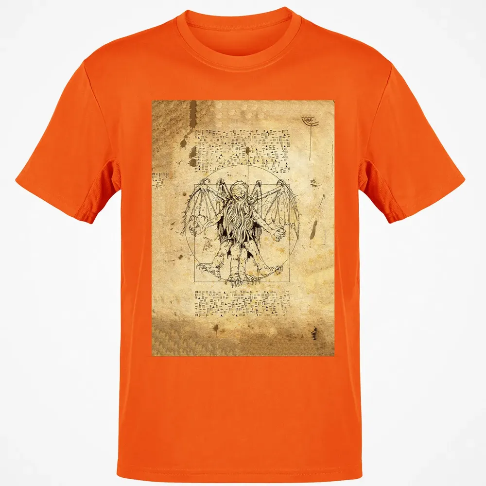 Cthulhu Vitruvian Classic Unisex T-Shirt - 9