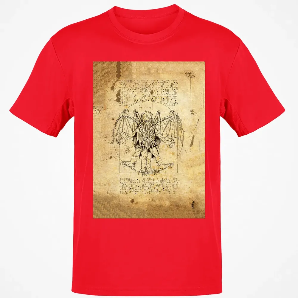 Cthulhu Vitruvian Classic Unisex T-Shirt - 11