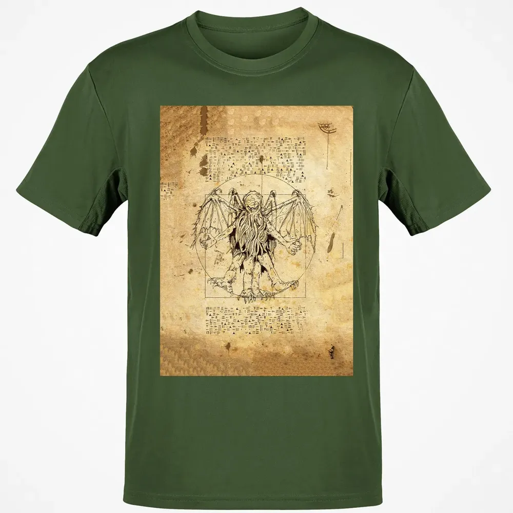 Cthulhu Vitruvian Classic Unisex T-Shirt - 7