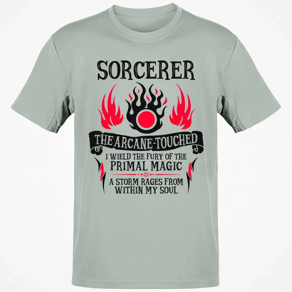 SORCERER, The Arcane Touched (Black Text) Classic Unisex T-Shirt - 3