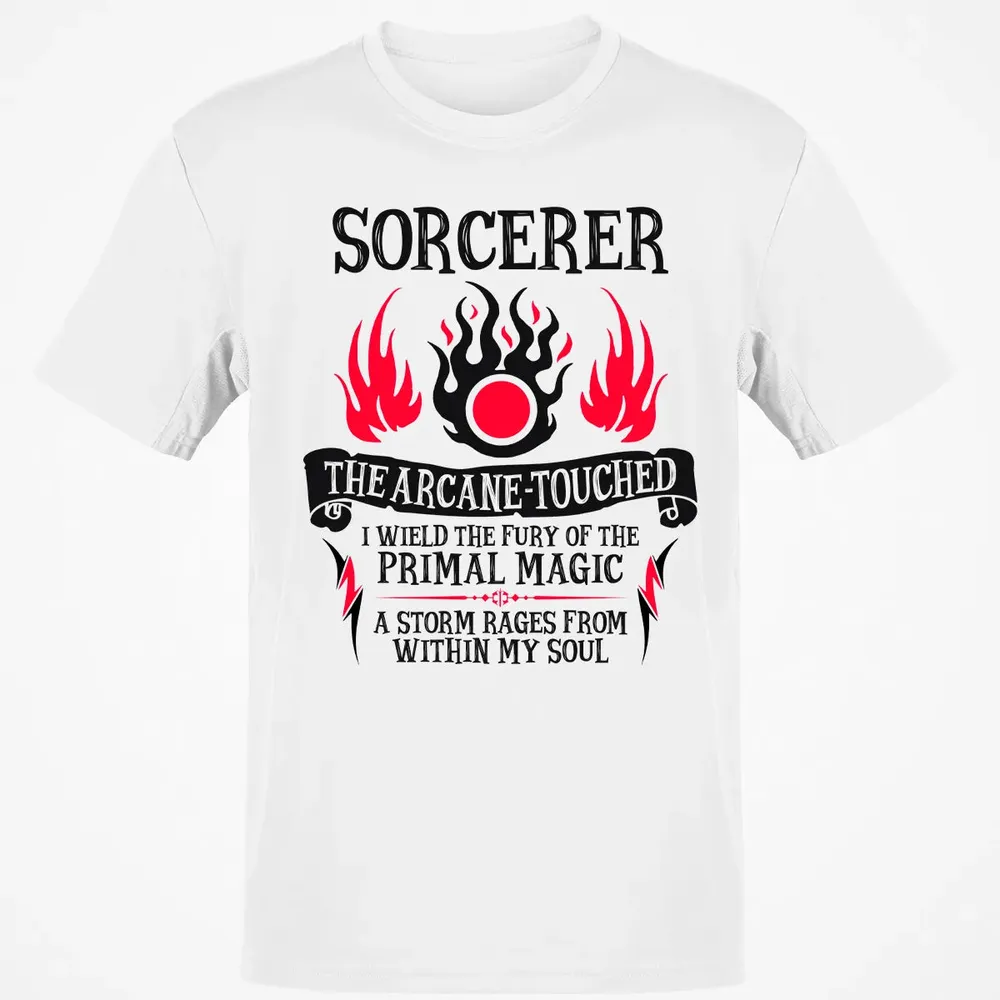 SORCERER, The Arcane Touched (Black Text) Classic Unisex T-Shirt - 13