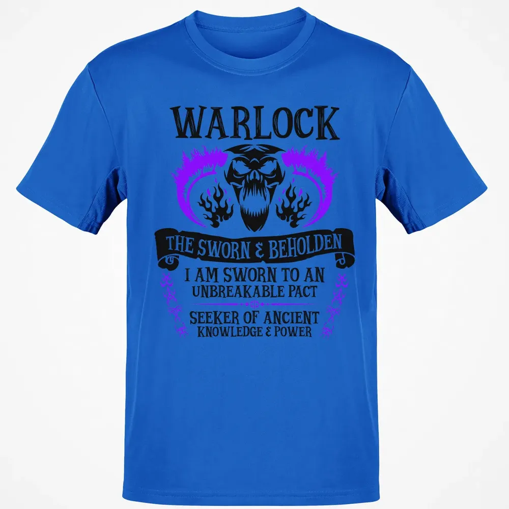 WARLOCK, THE SWORN AND BEHOLDEN (Black Text) Classic Unisex T-Shirt - 12
