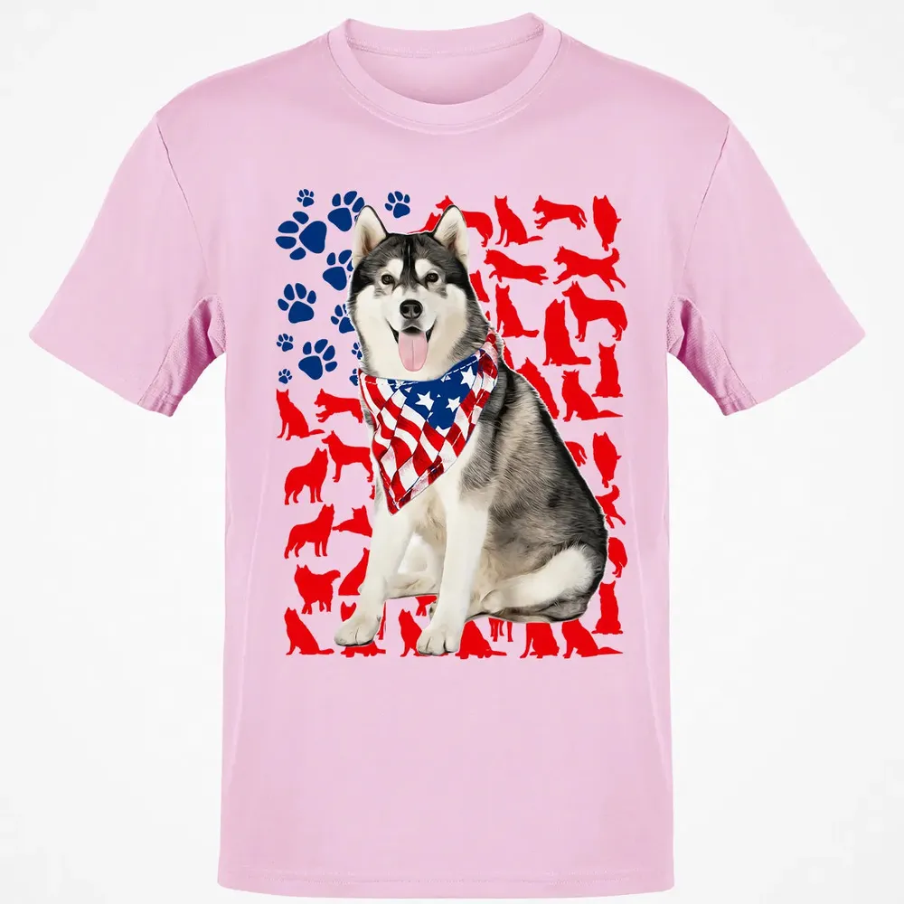 Husky 4th Of July Classic Unisex T-Shirt - 6