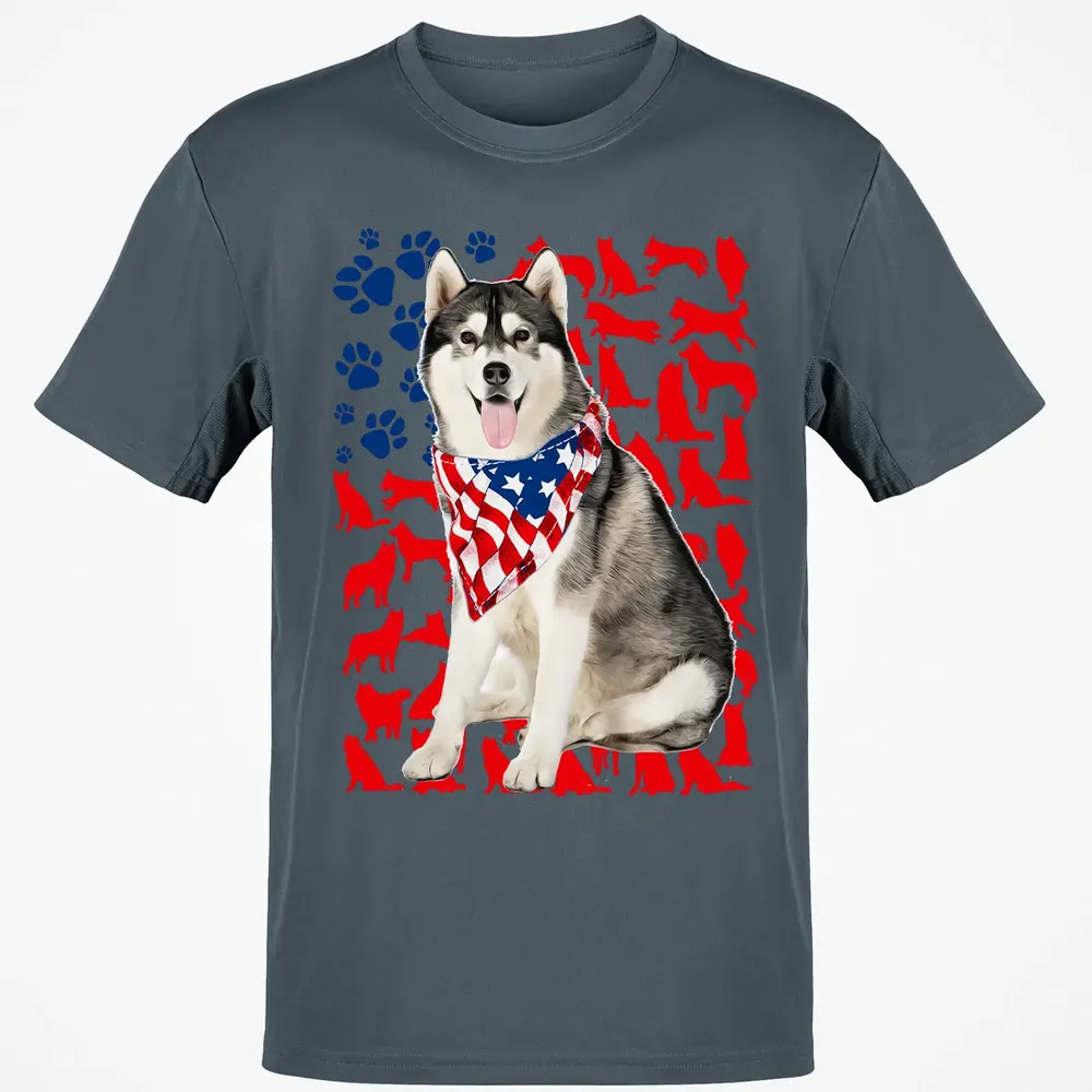 Husky 4th Of July Classic Unisex T-Shirt - 4