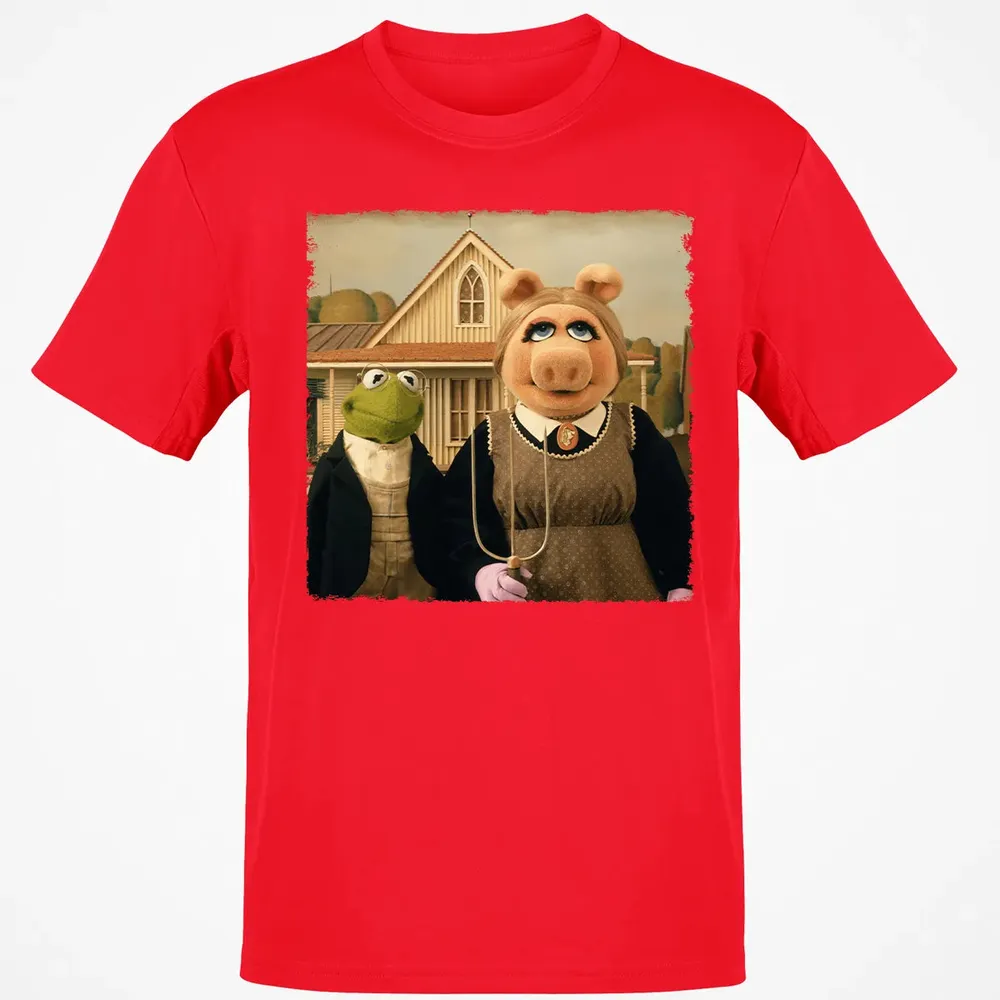 Ms Piggy's American Gothic Classic Unisex T-Shirt - 11
