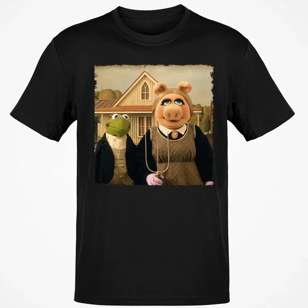Ms Piggy's American Gothic Classic Unisex T-Shirt - 2