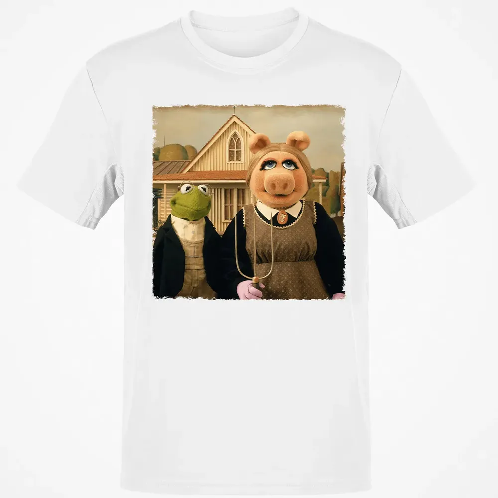 Ms Piggy's American Gothic Classic Unisex T-Shirt - 13