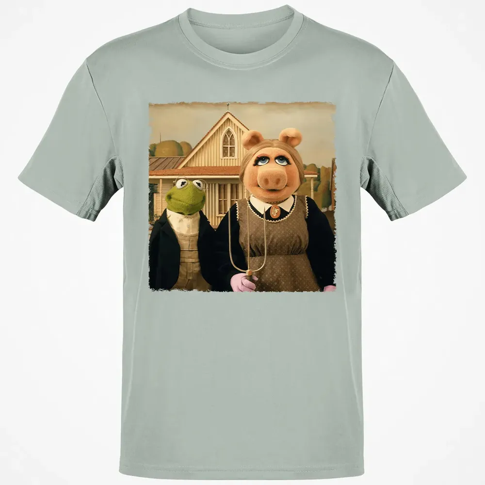 Ms Piggy's American Gothic Classic Unisex T-Shirt - 3