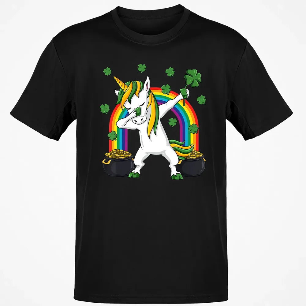 Dabbing Unicorn St Patricks Day Irish Dab Girls Kids Classic Unisex T-Shirt - 2