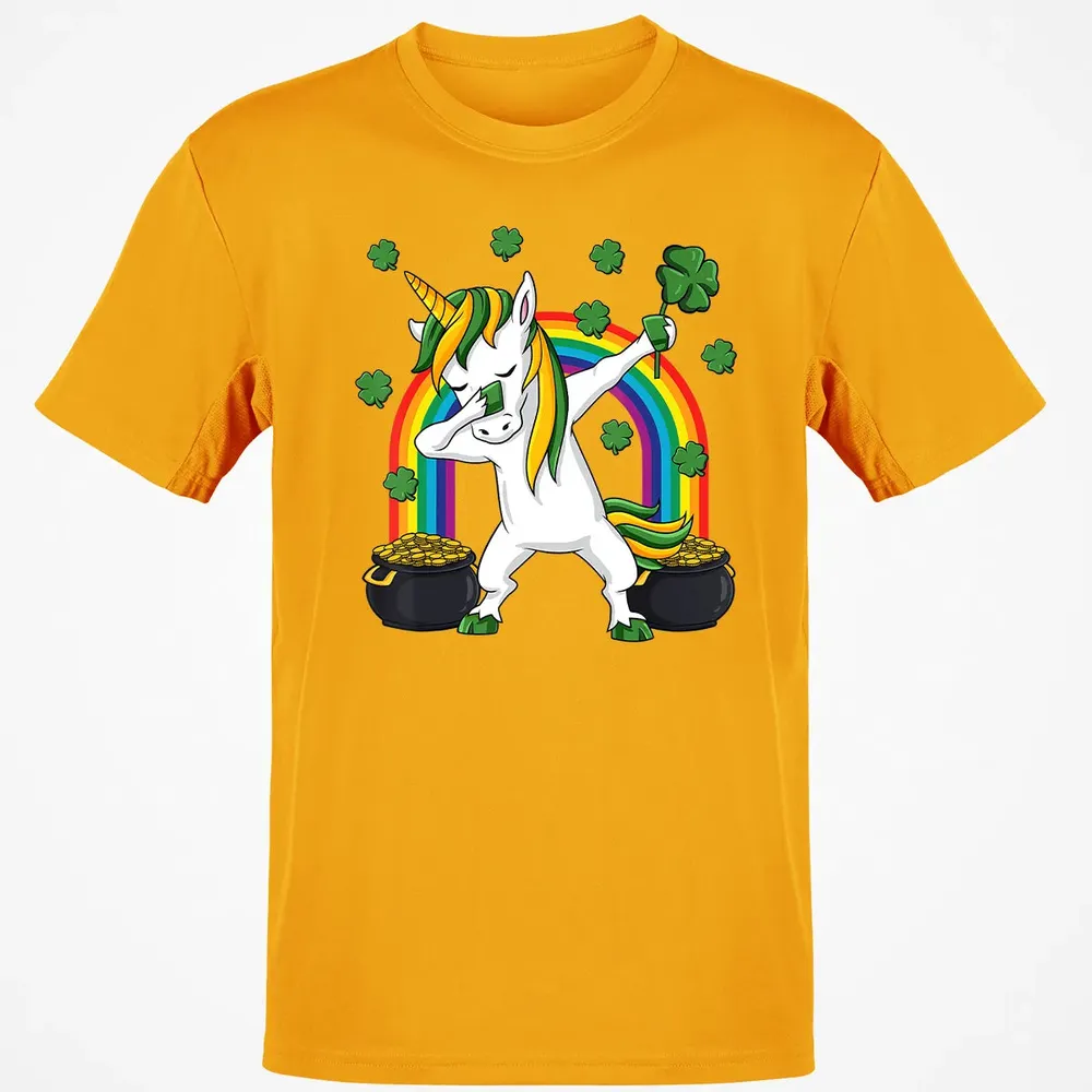 Dabbing Unicorn St Patricks Day Irish Dab Girls Kids Classic Unisex T-Shirt - 5