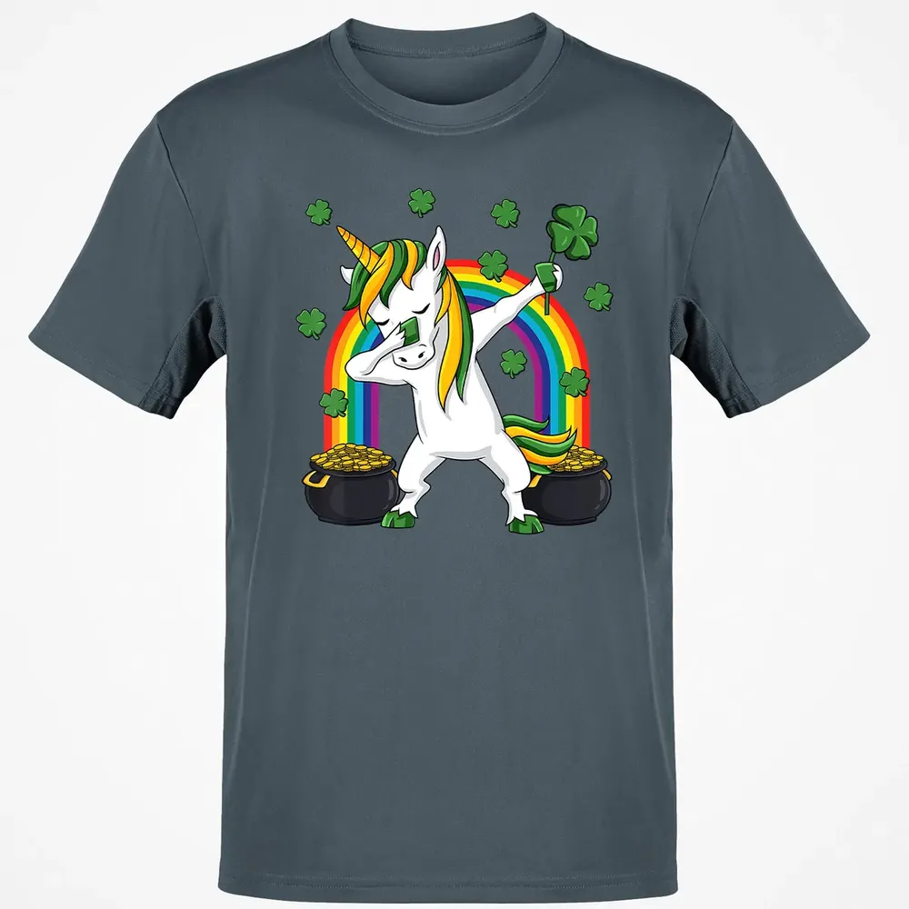 Dabbing Unicorn St Patricks Day Irish Dab Girls Kids Classic Unisex T-Shirt - 4