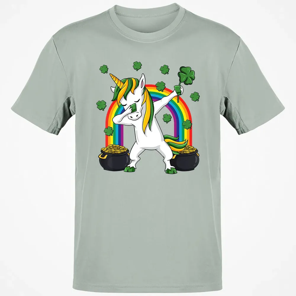 Dabbing Unicorn St Patricks Day Irish Dab Girls Kids Classic Unisex T-Shirt - 3