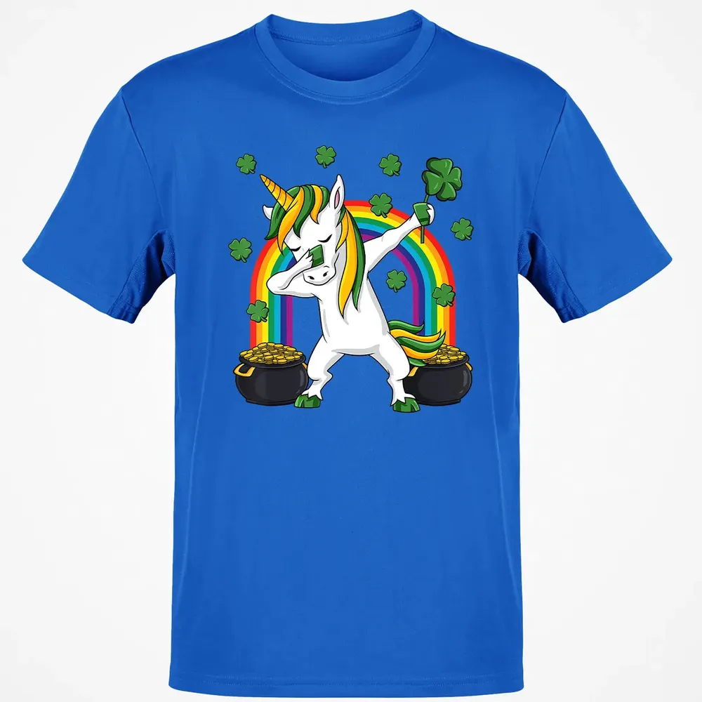 Dabbing Unicorn St Patricks Day Irish Dab Girls Kids Classic Unisex T-Shirt - 12