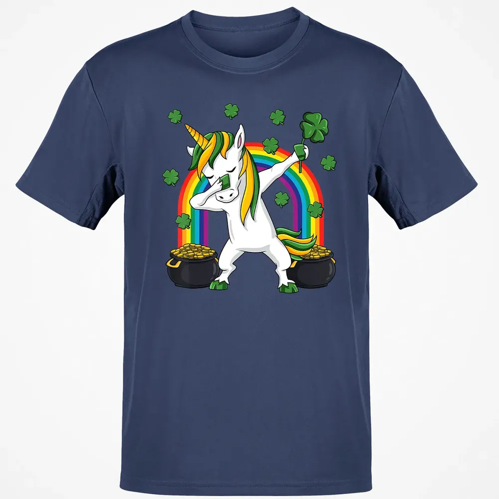 Dabbing Unicorn St Patricks Day Irish Dab Girls Kids Classic Unisex T-Shirt - 8