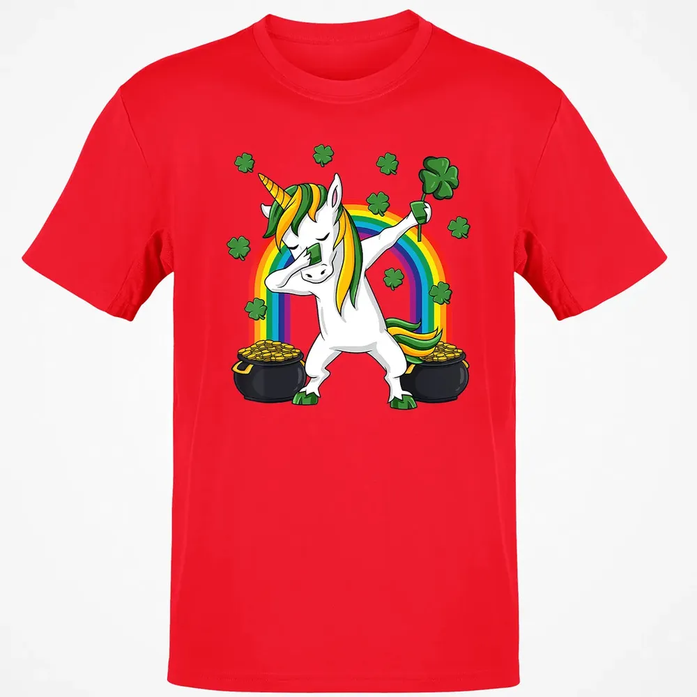 Dabbing Unicorn St Patricks Day Irish Dab Girls Kids Classic Unisex T-Shirt - 11