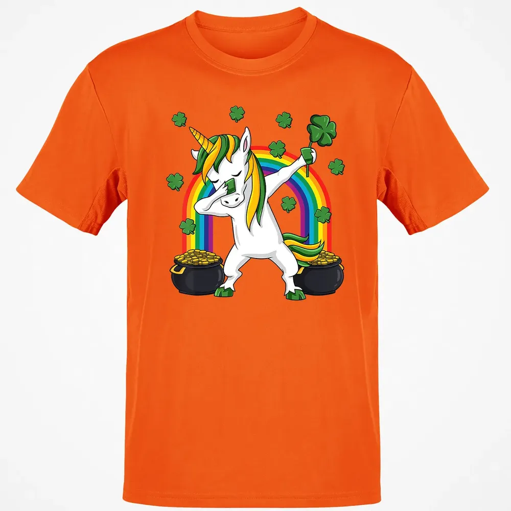 Dabbing Unicorn St Patricks Day Irish Dab Girls Kids Classic Unisex T-Shirt - 9