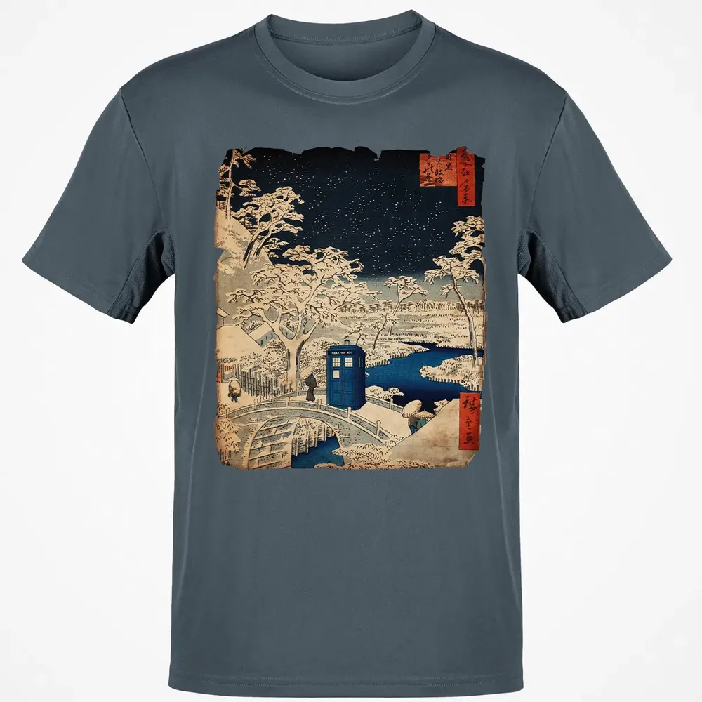 Tardis And Drum Bridge Classic Unisex T-Shirt - 4