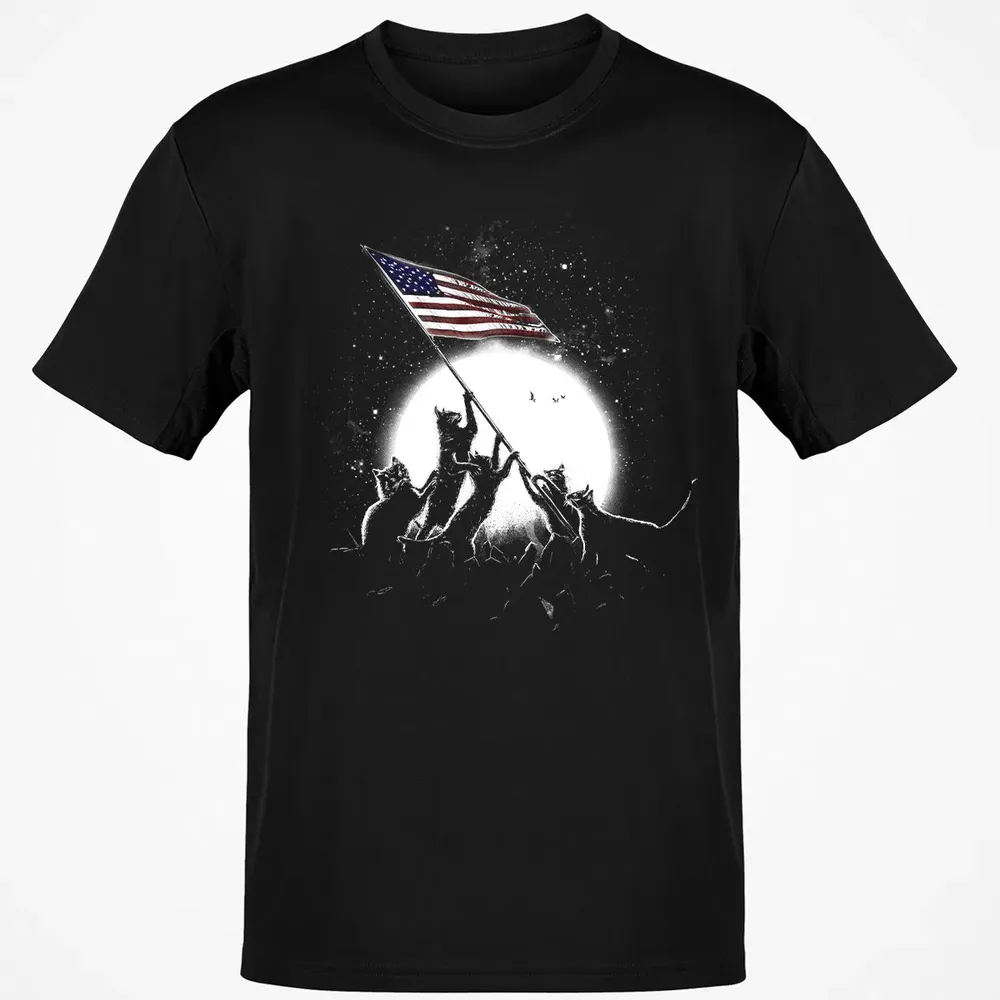 CATS AMERICAN FLAG Classic Unisex T-Shirt - 2