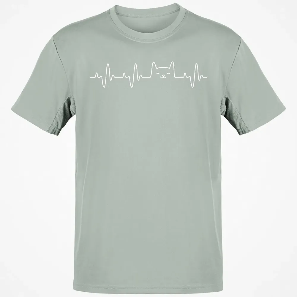 Cat Heartbea Love Cats Women's Girls Cat Lover T Classic Unisex T-Shirt - 3