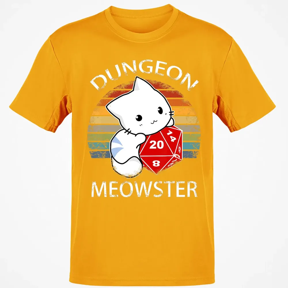 Dungeon Meowster Funny Nerdy Gamer Cat D20 RPG Classic Unisex T-Shirt - 5