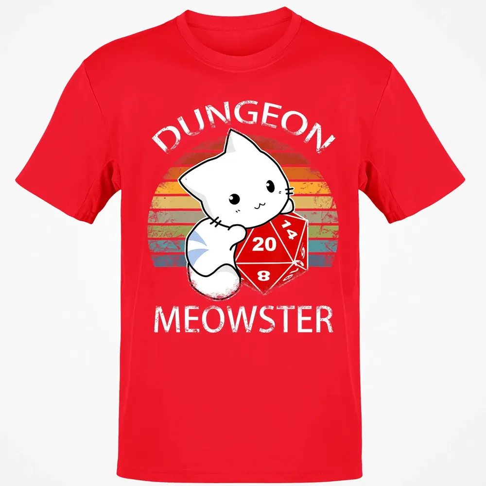 Dungeon Meowster Funny Nerdy Gamer Cat D20 RPG Classic Unisex T-Shirt - 11