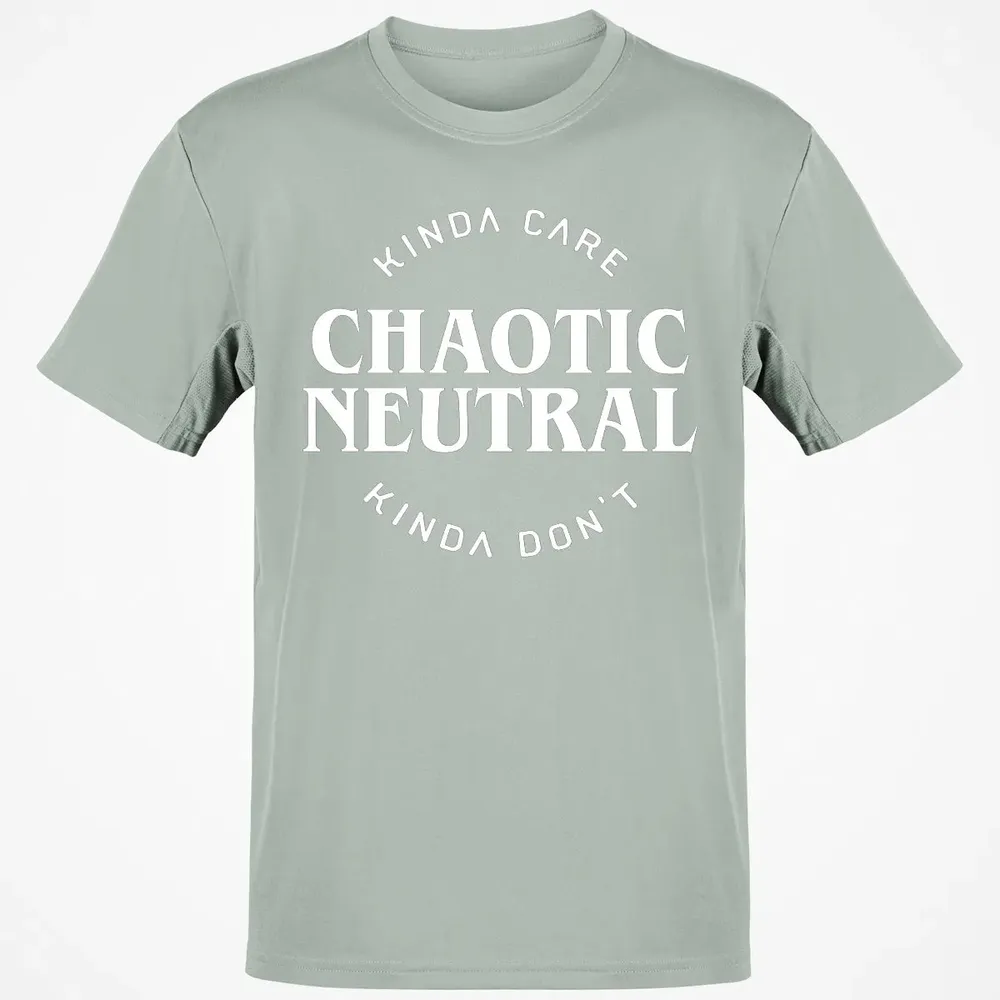 Chaotic Neutral Alignment Kinda Care Kinda Don t Classic Unisex T-Shirt - 3
