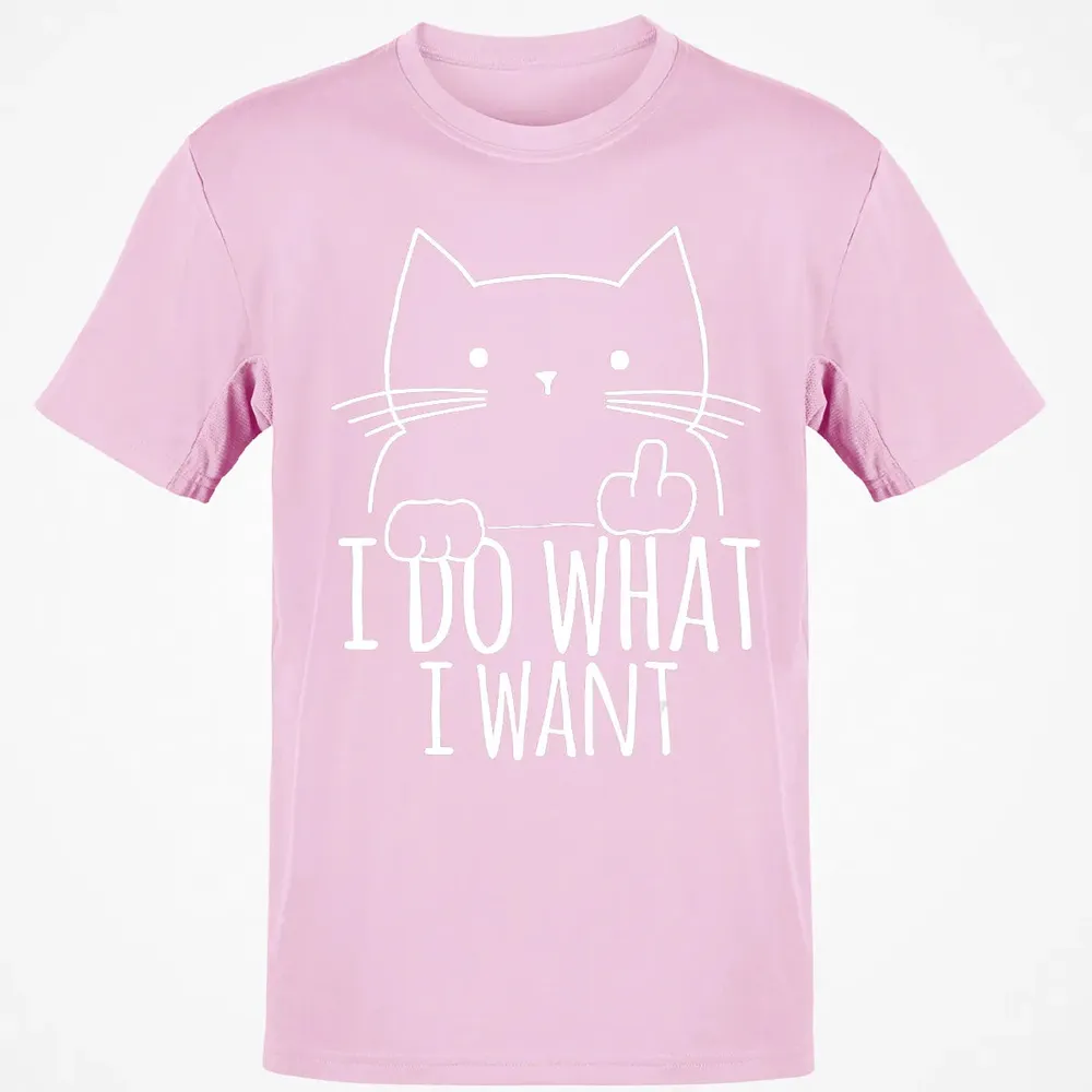 I Do What I Want Cat With Middle Finger Classic Unisex T-Shirt - 6