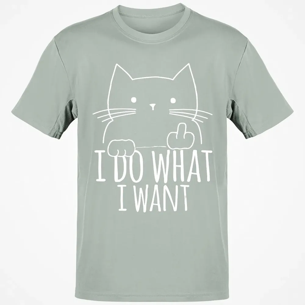 I Do What I Want Cat With Middle Finger Classic Unisex T-Shirt - 3