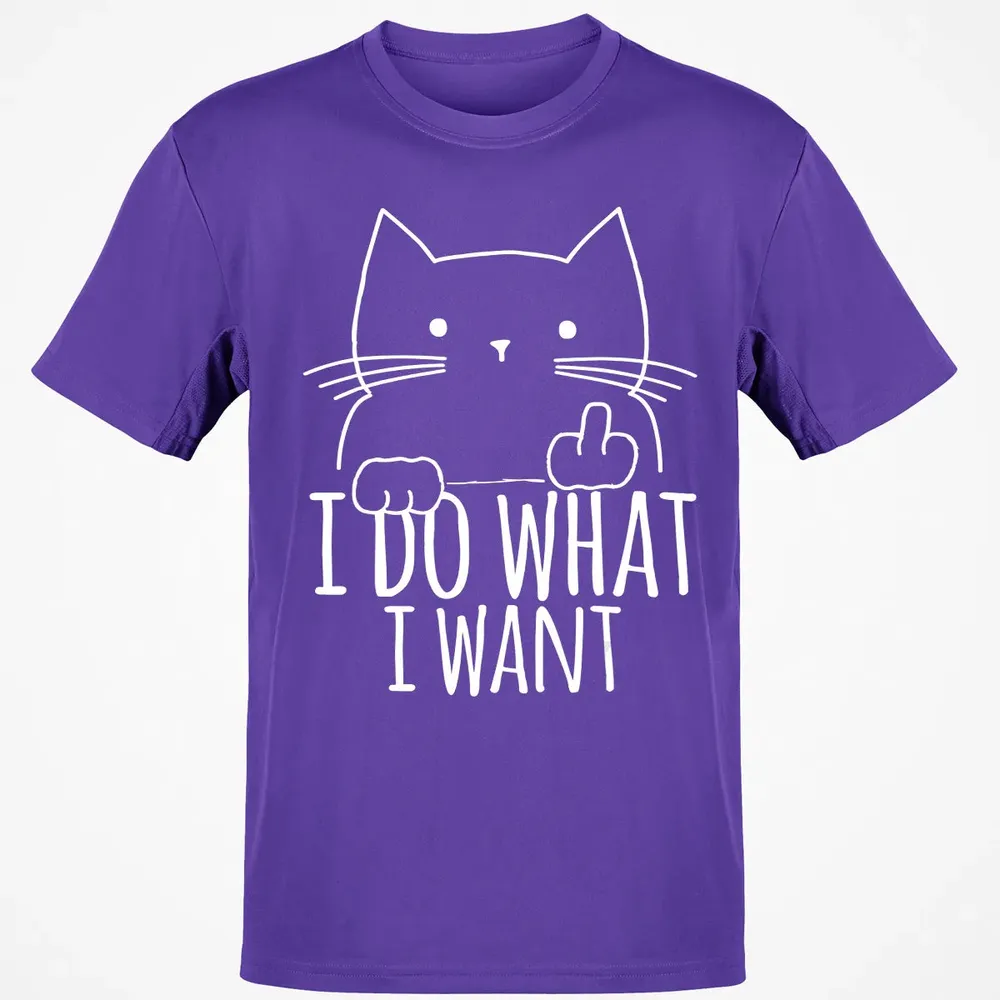 I Do What I Want Cat With Middle Finger Classic Unisex T-Shirt - 10