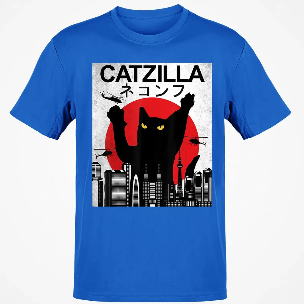 Vintage Catzilla   Japanese Cat Style   Retro Sunset Kitten Classic Unisex T-Shirt - 12